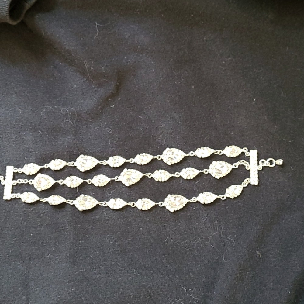 Three strand CZ costume braclet.